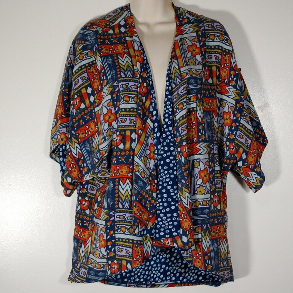 Anthropologie Porridge Close Constellations Silk Floral Kimono Jacket - Picture 1 of 6